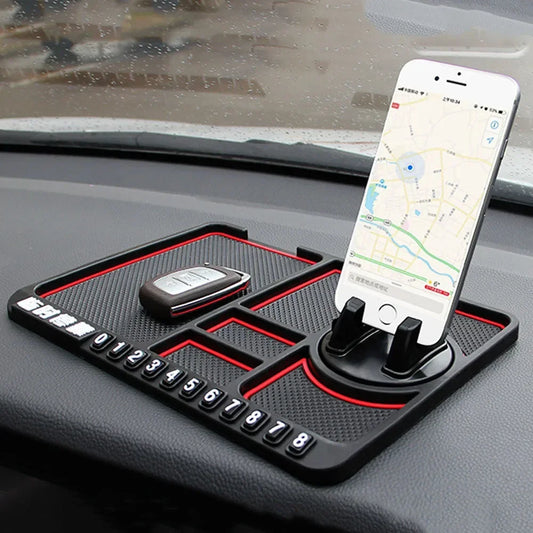 Perfect Car Phone Mount and Organizer - Keeps your car dashboard things in order